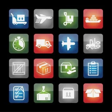 Delivery icons Stock Illustration