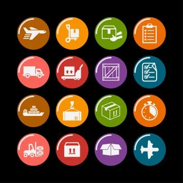 Delivery icons Stock Illustration
