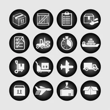 Delivery icons Stock Illustration