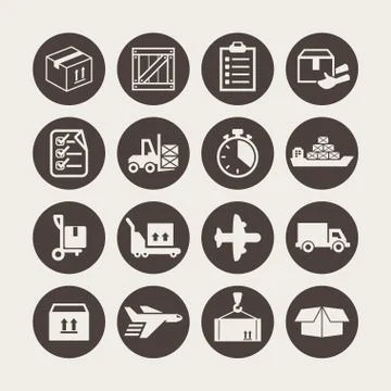Delivery icons Stock Illustration