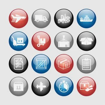 Delivery icons Stock Illustration