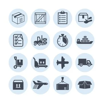 Delivery icons Stock Illustration