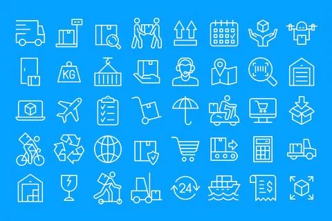 Delivery icons Stock Illustration