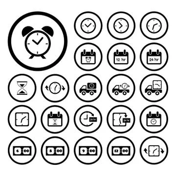 Delivery icons set Stock Illustration