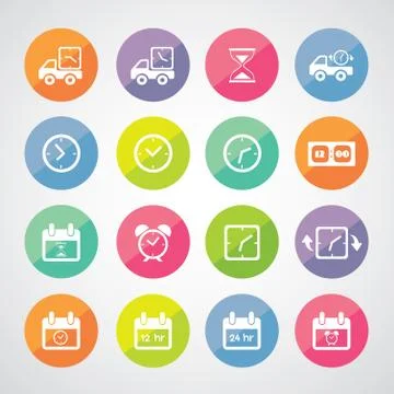 Delivery icons set Stock Illustration