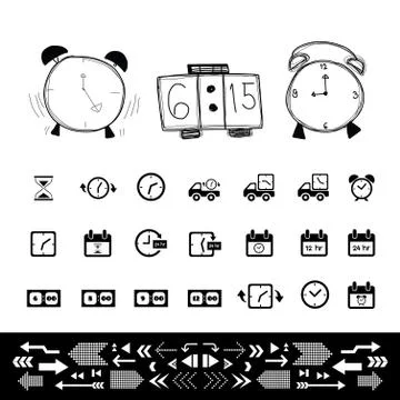 Delivery icons set Stock Illustration