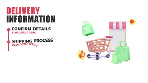 Delivery Infographic Informations Stock Footage 283890432