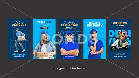 Delivery Instagram Stories PSD Template