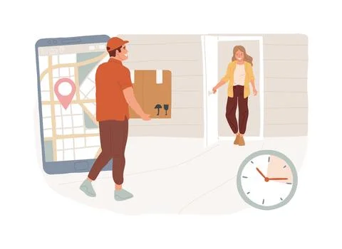 Delivery isolated concept vector illustration. Ilustración de archivo
