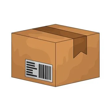 Delivery label barcode illustration Stock-Illustration