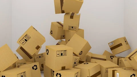 Delivery of a large number of parcels. 58 Stock-Footage 105587663