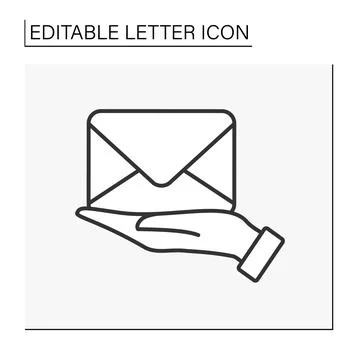 Delivery line icon Stock Illustration