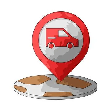 Delivery location illustration Stockillustratie