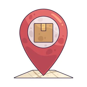 Delivery location illustration Stockillustratie
