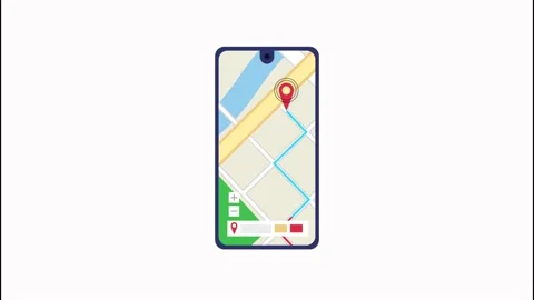 Delivery logistic service with map in smartphone Stock Footage 144837484