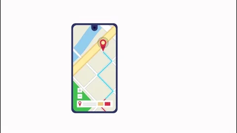 Delivery logistic service with map in smartphone and cart Stock Footage 144837498