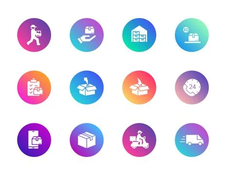 Delivery, logistics, e-commerce. 库存插图