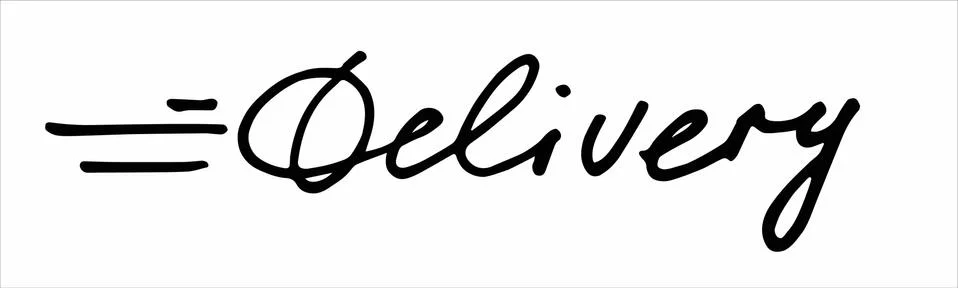 Delivery logo. Shipping vector template. Lettering hand drawn doodle text. Fast Stock Illustration
