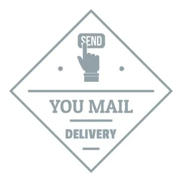 Delivery logo, simple gray style Stock Illustration