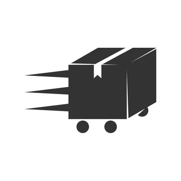 Delivery logo template Icon Illustration Brand Identity. Isolated and flat .. Stock Illustration