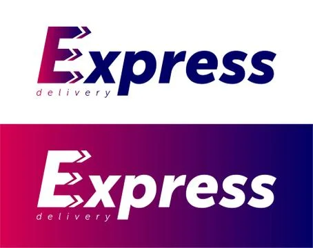 Delivery Logo Template. QUICK DELIVERY LOGOTYPE DESIGN. Illustrazione stock