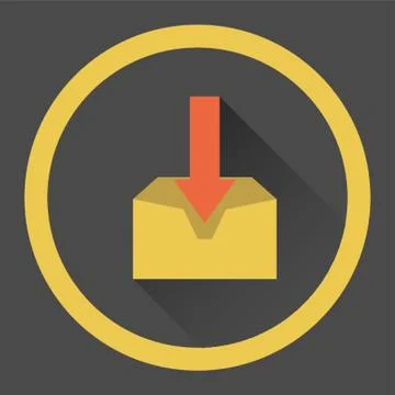 Delivery Mail Button Stock Illustration