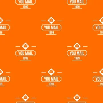 Delivery mail pattern vector orange Illustrazione stock