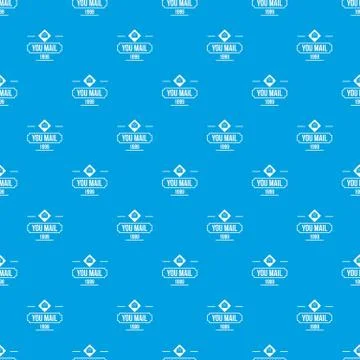 Delivery mail pattern vector seamless blue Stock Illustration