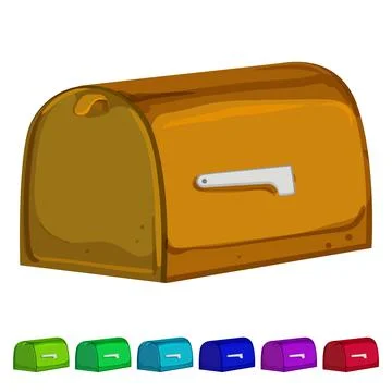Delivery mailbox letter cartoon vector graphic Stock Illustration