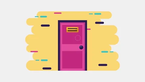 Delivery man brings package to door, courier holds box, arriving at custome.. Vidéo 333607514