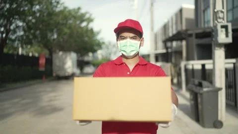 Delivery Man Stock Footage 243070659