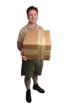 Delivery Man - Full View Stock Photos