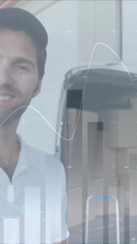 Delivery man giving a thumbs up 4k Stock Footage 341917963