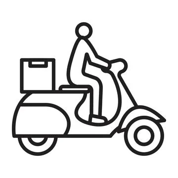 Delivery Man Icon Depicting Efficient and Reliable Delivery Services Stockillustratie
