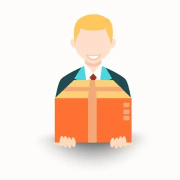 Delivery man icon Stock Illustration