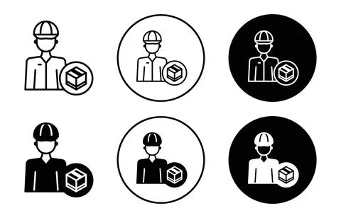 Delivery man icon Illustrazione stock