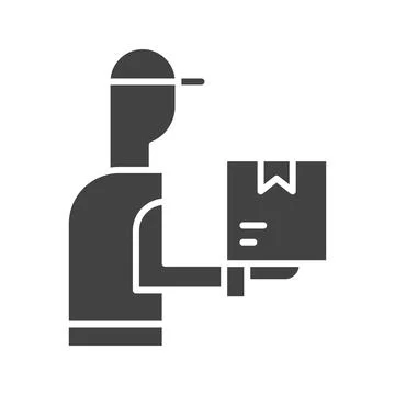 Delivery Man icon vector image. Stock Illustration