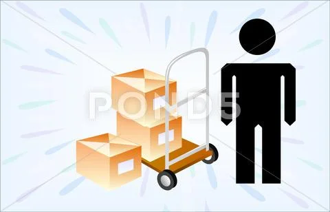 Delivery man Stock Illustration