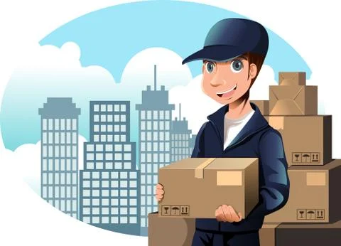 Delivery man Stock Illustration