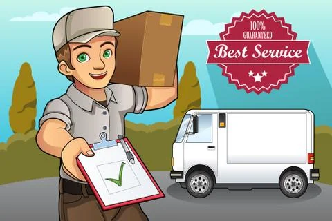 Delivery Man Stock Illustration
