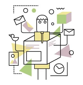 Delivery man. Stock Illustration