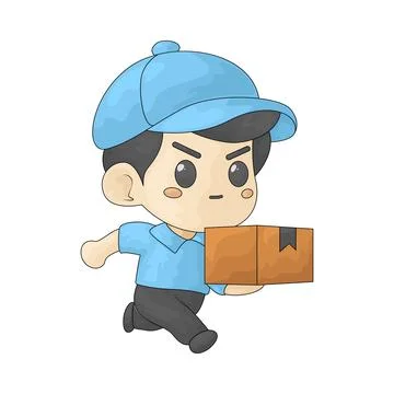 Delivery Man illustration Ilustração Stock