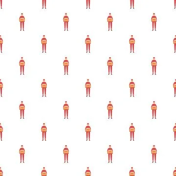 Delivery man pattern for logistics and shipping services Stockillustratie