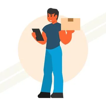 Delivery-man v2 Illustrazione stock