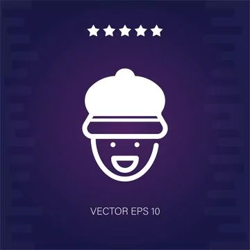 Delivery man vector icon Stock Illustration