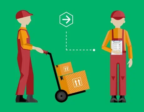 Delivery man vector illustration Stock Illustration