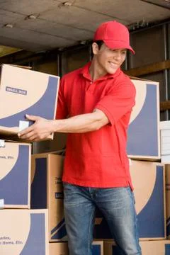 Delivery Man At Work Stock Photos