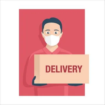 Delivery mask Stock Illustration