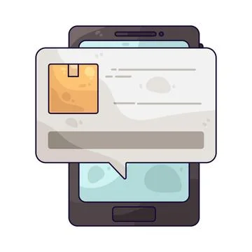 Delivery message illustration Illustrazione stock