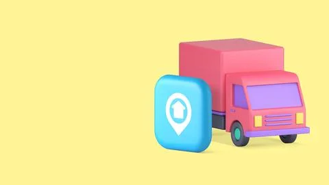 Delivery moving service map location address GPS tracking copy space banner v Stock Illustration